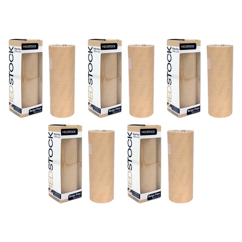 Medstock Beige Fabric Fixer Roll 10cm x 1m 1 Roll Pack of 5