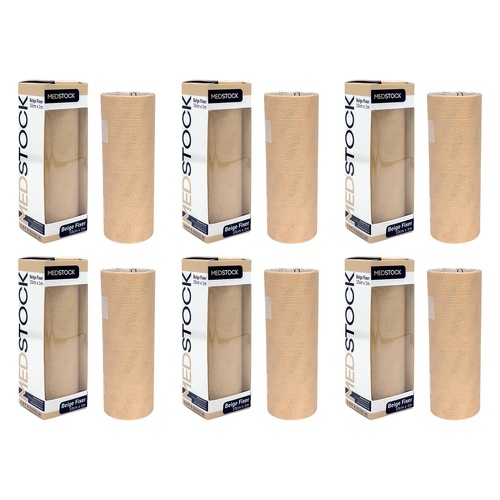 Medstock Beige Fabric Fixer Roll 10cm x 1m 1 Roll Pack of 6