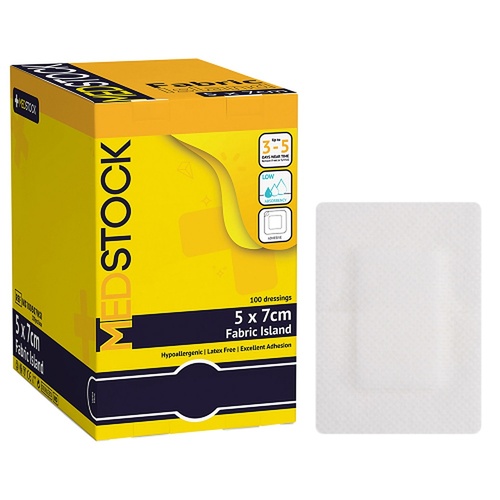 Medstock Fabric Island Dressing 5cm x 7cm 100 Pack