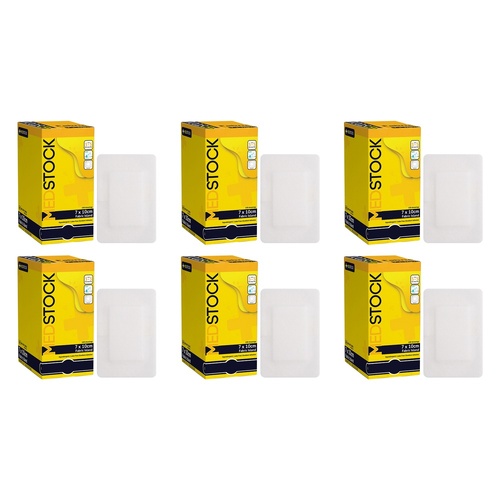 Medstock Fabric Island Dressing 7cm x 10cm 100 Pack Bundle of 6