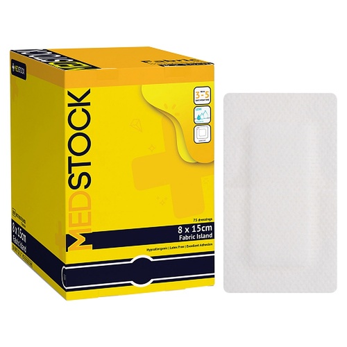 Medstock Fabric Island Dressing 8cm x 15cm 75 Pack