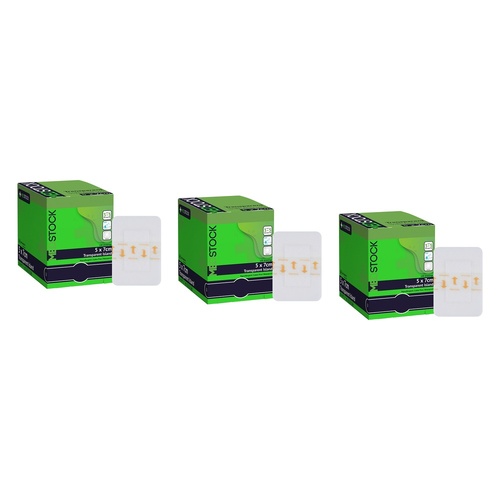 Medstock Transparent Island Dressing 5cm x 7cm 100 Pack Bundle of 3