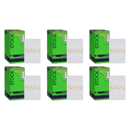 Medstock Transparent Island Dressing 7cm x 10cm 100 Pack Bundle of 6