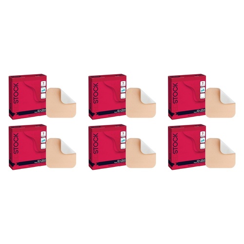 Medstock Foam Non-Adhesive Dressing 10cm x 10cm 10 Pack Bundle of 6