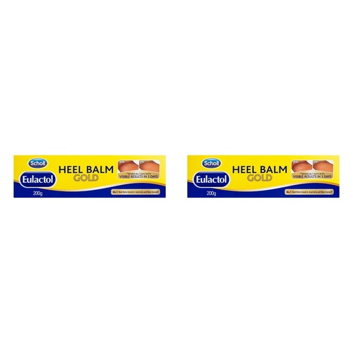 Scholl Eulactol Heel Balm Gold 200g Pack of 2