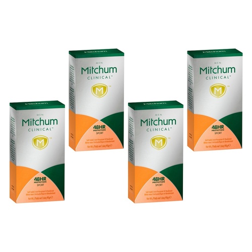Mitchum Clinical Men Antiperspirant Deodorant Sport 45g Pack of 4
