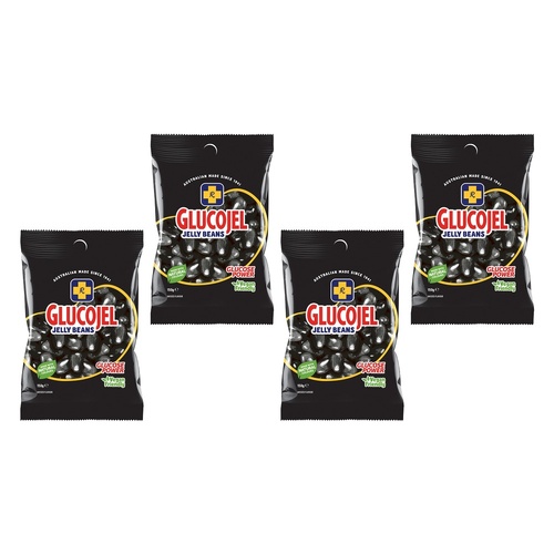 Glucojels Jelly Beans Aniseed Flavour 150g x 36 Bundle of 4
