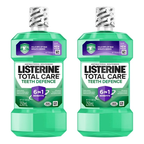 Listerine Total Care Teeth Defence Mouthwash 250mL Pack of 2