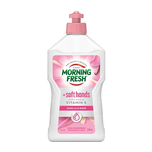Morning Fresh Soft Hands Vanilla & Rose Dishwashing Liquid 350mL x 12