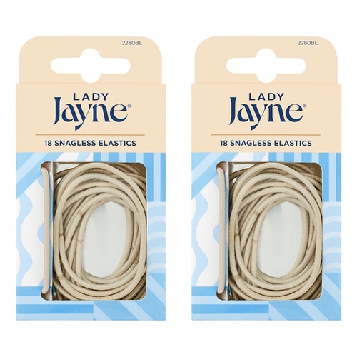 Lady Jayne Blonde Snagless Elastics 18 Pack Bundle of 2