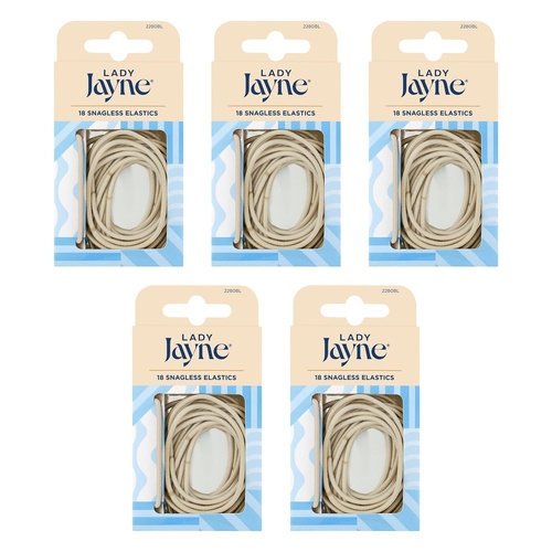 Lady Jayne Blonde Snagless Elastics 18 Pack Bundle of 5