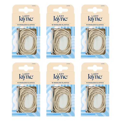 Lady Jayne Blonde Snagless Elastics 18 Pack Bundle of 6