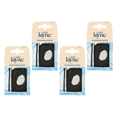 Lady Jayne Brown Snagless Elastics Pack of 4