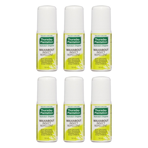 Thursday Plantation Walkabout Insect Repellent 50mL Pack of 6