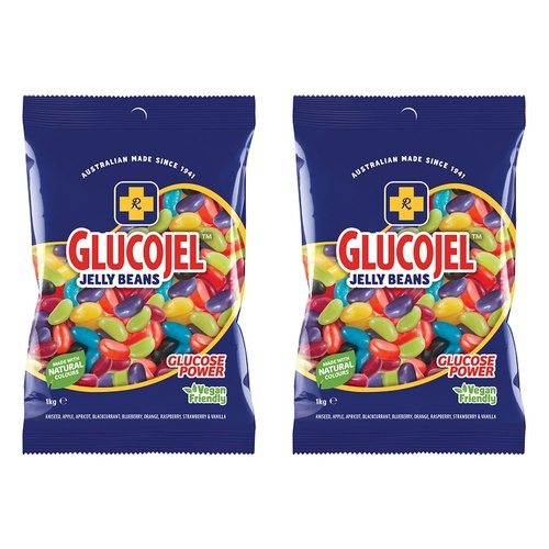 Glucojels Jelly Beans 1kg x 6 Bundle of 2