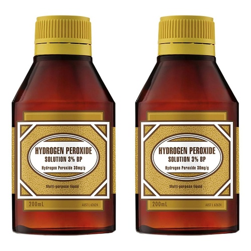 Sanofi Hydrogen Peroxide Solution 3% BP 200mL Pack of 2