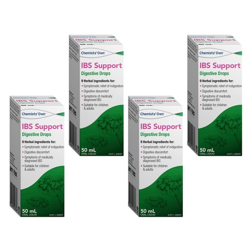 Chemists' Own IBS Support Digestive Drops 50mL Pack of 4