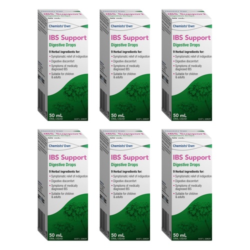Chemists' Own IBS Support Digestive Drops 50mL Pack of 6