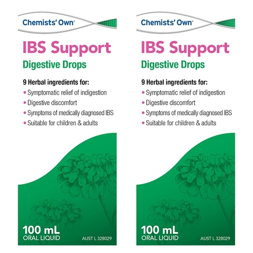 Chemists' Own IBS Support Digestive Drops 100mL Pack of 2