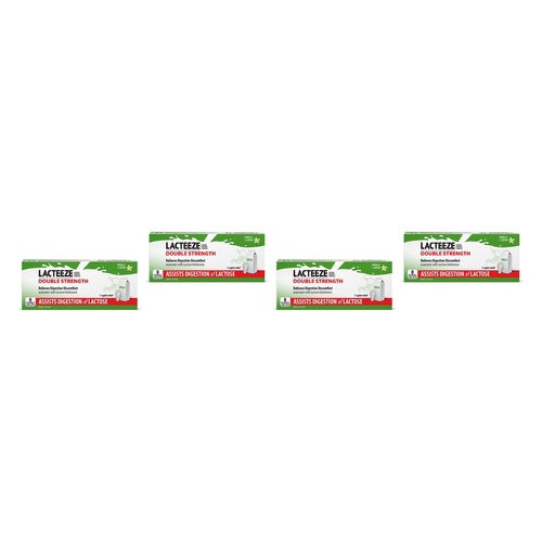 Lacteeze Ultra Chewable 8 Caplets Pack of 4