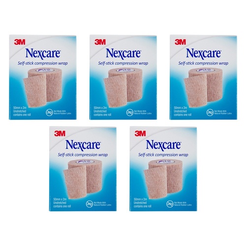 Nexcare Self Stick Compression Wrap 50mm Unstretched 2 Metres Pack of 5