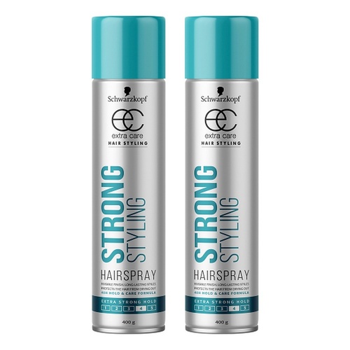 Schwarzkopf Extra Care Strong Styling Hairspray 400g Pack of 2