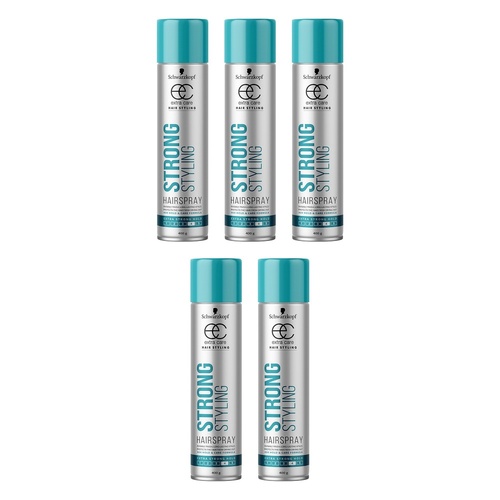 Schwarzkopf Extra Care Strong Styling Hairspray 400g Pack of 5