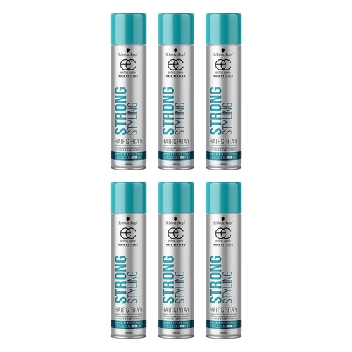 Schwarzkopf Extra Care Strong Styling Hairspray 400g Pack of 6