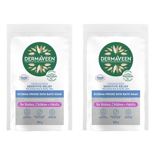 DermaVeen Sensitive Relief Calmexa Bath Soak 200g Pack of 2