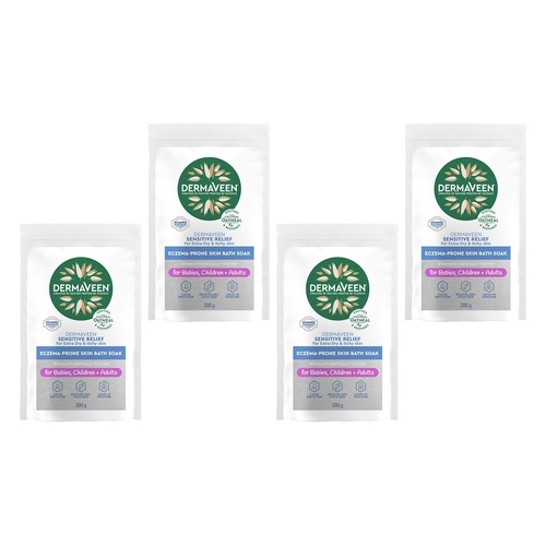 DermaVeen Sensitive Relief Calmexa Bath Soak 200g Pack of 4