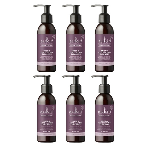 Sukin Purely Ageless Micro Exfoliating Cleanser 125mL Pack of 6