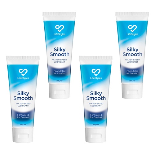 LifeStyles Silky Smooth Personal Lubricant 200g x 3 Bundle of 4