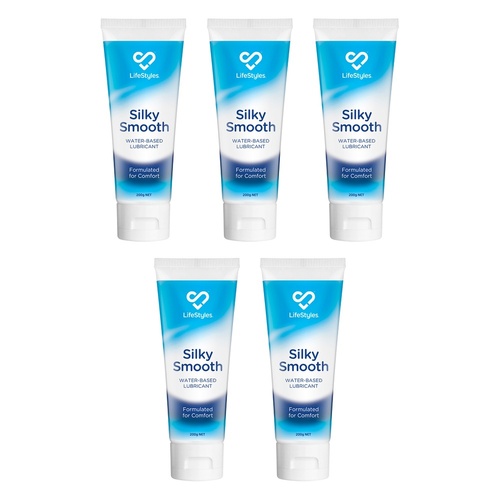 LifeStyles Silky Smooth Personal Lubricant 200g x 3 Bundle of 5