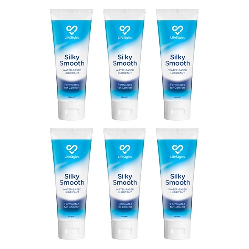 LifeStyles Silky Smooth Personal Lubricant 200g x 3 Bundle of 6