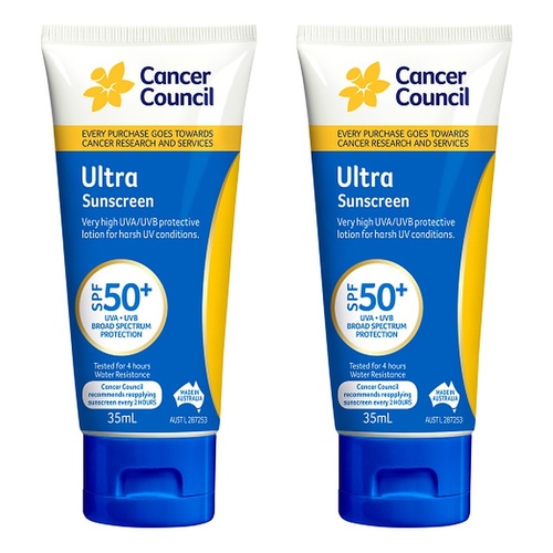 Cancer Council Ultra Sunscreen SPF 50+ 35mL Pack of 2