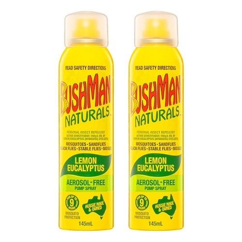 Bushman Naturals Repellent Aerosol-Free Pump Spray 145mL Pack of 2