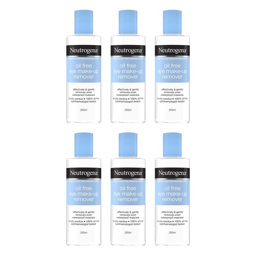 Neutrogena® Oil-Free Eye Make-Up Remover 200mL Pack of 6