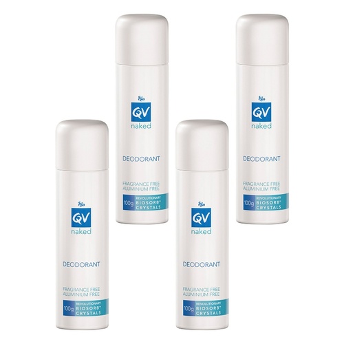 Ego QV Naked Deodorant Spray 100g Pack of 4