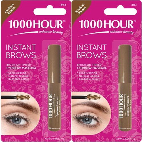 1000 Hour Instant Brows Medium Brown 2x 14g Value Pack