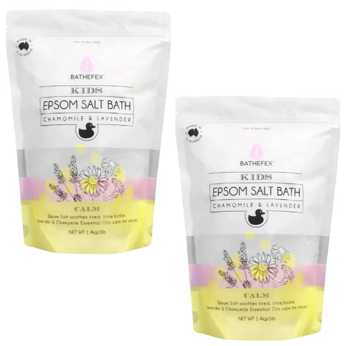 Bathefex Kids Epsom Salt Bath Chamomile Lavender 1.4kg 2 Pack