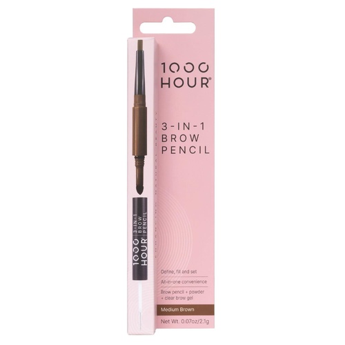 1000Hour 3-in-1 Brow Pencil Medium Brown
