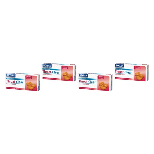 Bioglan Throat Clear Original Lozenges 20 Lozenges x 12 Bundle of 4