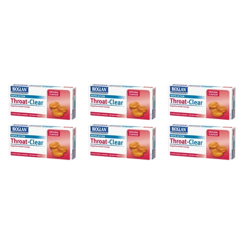 Bioglan Throat Clear Original Lozenges 20 Lozenges x 12 Bundle of 6