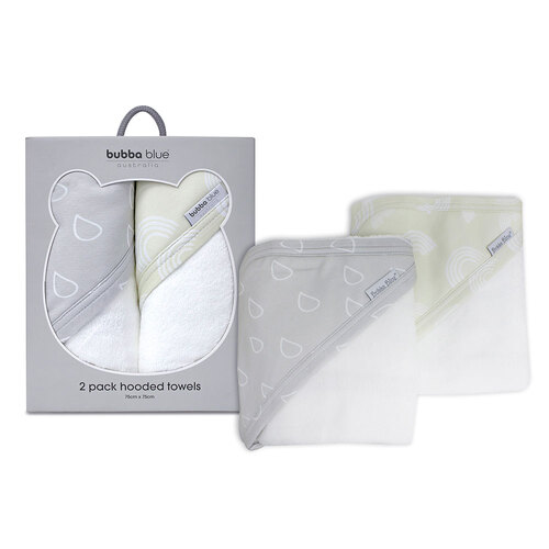 Bubba Blue Unisex Hooded Towels 75cm x 75cm Pack Of 2
