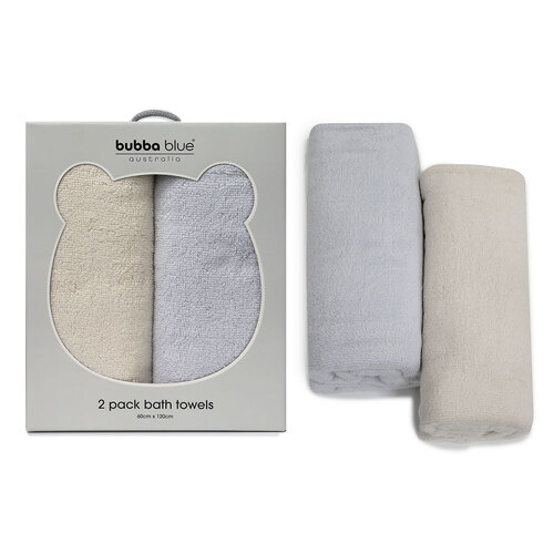 Bubba Blue Unisex Bath Towel 60cm x 120cm Pack Of 2 Neutral