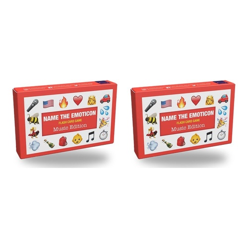 Name the Emoticon Flash Card Game Music Edition Pack of 2