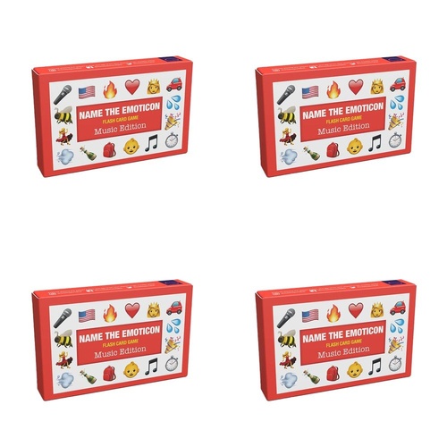 Name the Emoticon Flash Card Game Music Edition Pack of 4