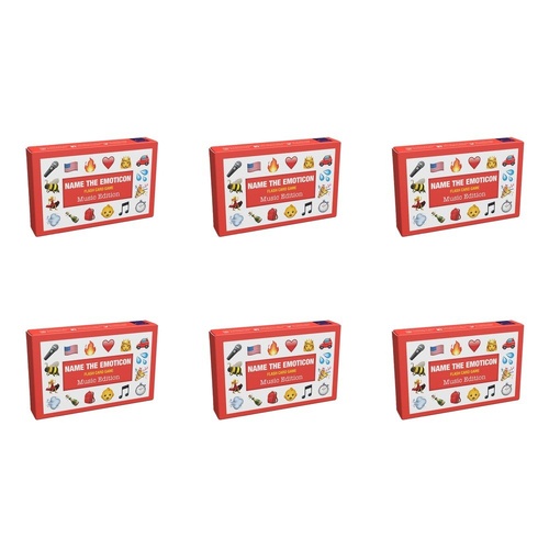 Name the Emoticon Flash Card Game Music Edition Pack of 6