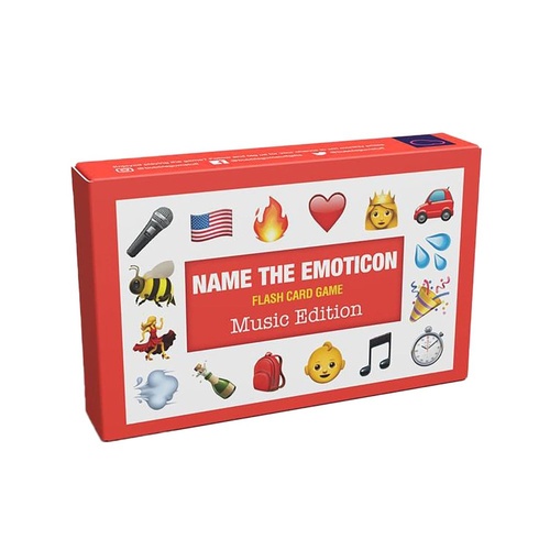 Name the Emoticon Flash Card Game Music Edition