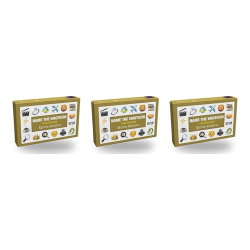 Name the Emoticon Flash Card Game Movie Edition Pack of 3